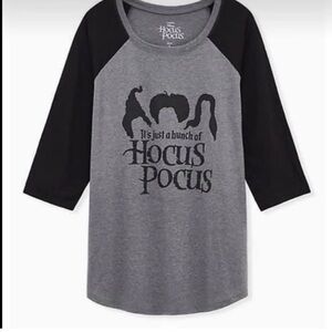 Torrid Gray and Black Hocus Pocus Long Sleeve Tee
